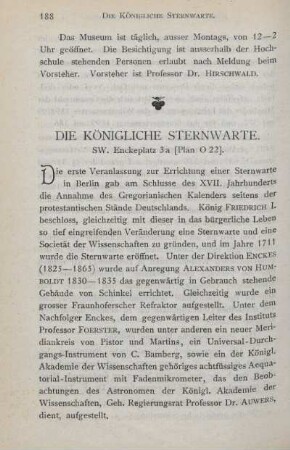 Die Königliche Sternwarte