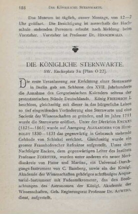Die Königliche Sternwarte