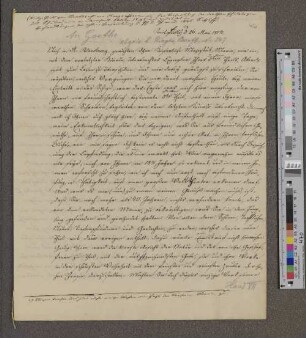 Brief an Johann Wolfgang von Goethe