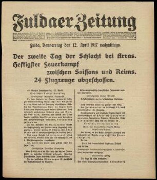 Ausgabe vom Donnerstag, den 12. April 1917.