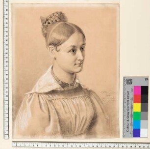 Brustbildnis Pauline Stockhausen im Dreiviertelprofil