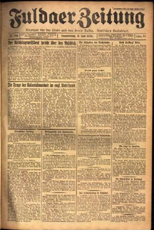 Ausgabe vom Donnerstag, den 08. Juli 1926.