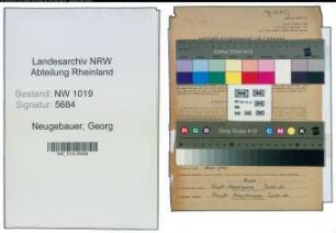 Entnazifizierung Georg Neugebauer , geb. 26.11.1889 (Kunstmaler)