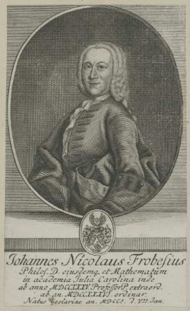 Bildnis des Johannes Nicolaus Frobesius