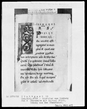 Epistolar — Initiale F(RS), Folio 4recto