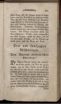 Drei und funfzigstes Abschnittgen. Von Maxens akademischen Ehrentage.