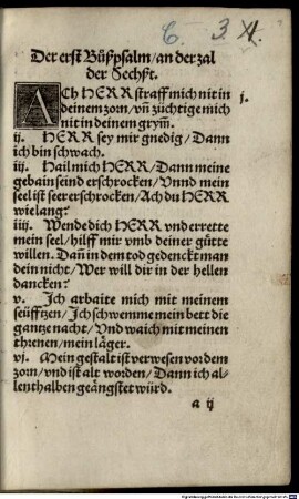 Die Siben Bußpsalmen, mit teütscher Außlegung