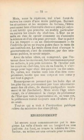 Enseignement