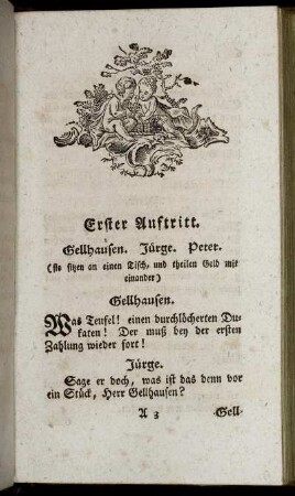 Erster Auftritt. - Vierter Auftritt.