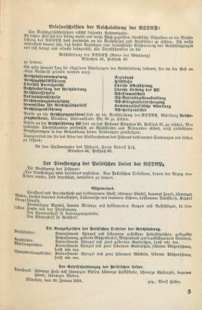 Der Dienstanzug der politischen Leiter der NSDAP