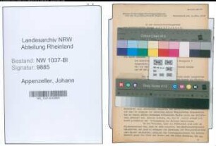 Entnazifizierung Johann Appenzeller , geb. 29.06.1897 (Postinspektor)
