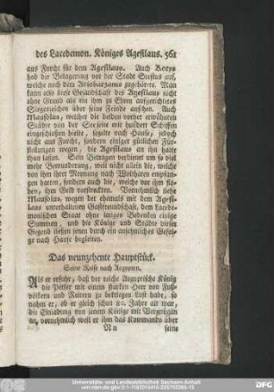 Das neunzehente Hauptstück. Seine Reise nach Aegypten.