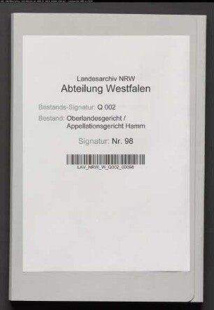 Kautionen und Deposita, beim Tribunal Rees in 1. Instanz verhandelt (Akten der OLG-Kommission Emmerich)