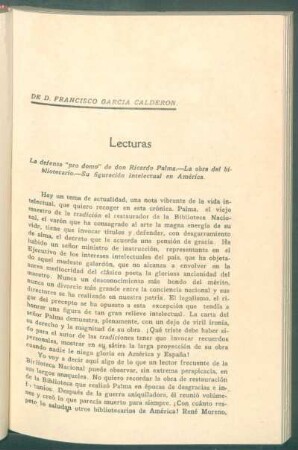 Lecturas