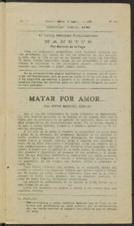 1920004145: Matar por amor ...