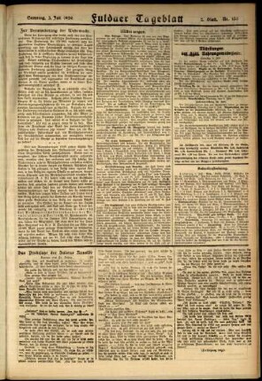 Zweite Ausgabe vom Samstag, den 03. Juli 1920.