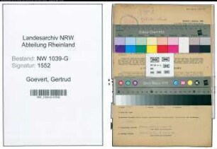 Entnazifizierung Gertrud Goevert , geb. 16.01.1904 ()