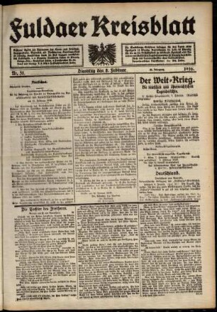Ausgabe vom Dienstag, den 08. Februar 1916.