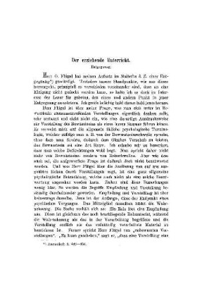 Der erziehende Unterricht : (Entgegnung)