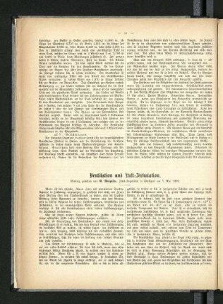 Ventilation und Luft-Zirkulation