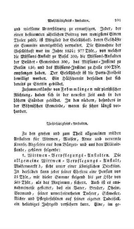 Wohlthätigkeits-Anstalten
