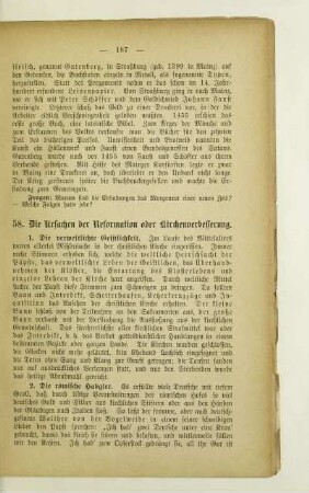 58. Die Ursachen der Reformation oder Kirchenverbesserung