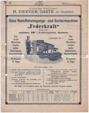 Kartoffelreinigungs- und -sortiermaschine