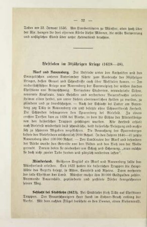Westfalen im 30jährigen Kriege (1618 - 48)