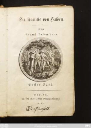 Erster Theil 1 = Erster Band: Familiengeschichten
