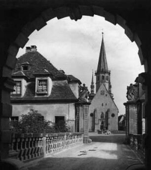 Weikersheim. Blick vom schloß zur Stadtlirche
