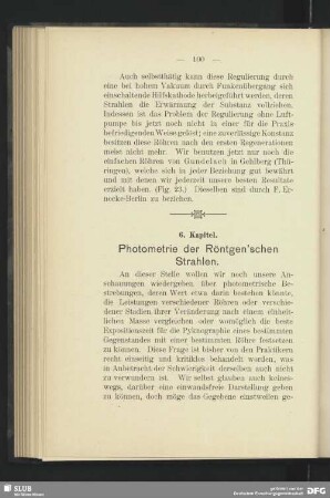 6. Kapitel. Photometrie der Röntgen´schen Strahlen