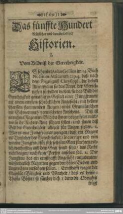 Das fünffte Hundert Nützlicher und denckwürdiger Historien