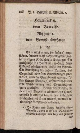 Hauptstück 8. vom Beweise.