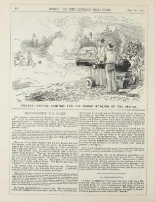 Cricket. - Capital practice for the round bowling of the period