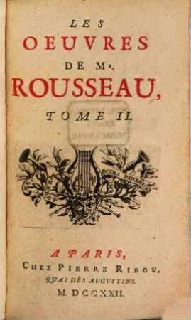 Les Poesies Du Sr. Rousseau. 2