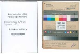 Entnazifizierung Wilhelm Schreiber , geb. 10.09.1903 (Einkaeufer)