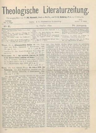 577-584 [Rezension] Stosch, Georg, Alttestamentliche Studien. III. Teil: Vom Sinai zum Nebo. IV. Teil: Israels Heldenzeit