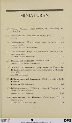 Miniaturen (Nr. 324-336)