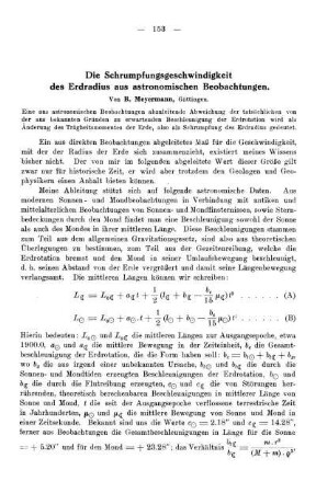 Die Schrumpfungsgeschwindigkeit des Erdradius aus astronomischen Beobachtungen