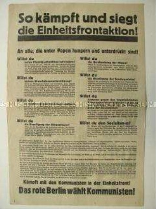 Sonderdruck der KPD zur Reichstagswahl im Juli 1932