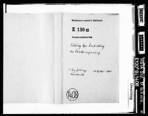 Bildung bzw. Umbildung der Landesregierung