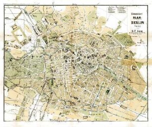 Karte: Neuester Plan von Berlin, Verlag von G. F. Lenz
