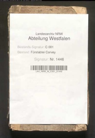 Kopiar (Copionale VII) (Concursus creditorum Corbeiensium)