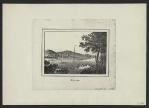 Ansicht von Bad Schandau, Lithographie, um 1840 : Schandau. - [S.l.] , [um 1840?]. - 1 Kunstbl. : Lithographie ; 18 x 12 cm