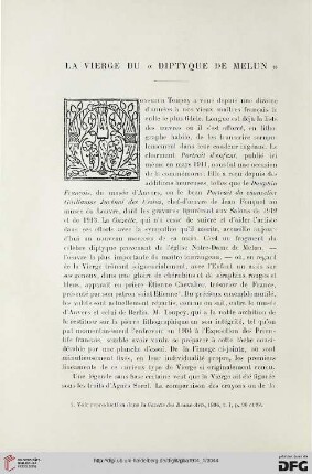 4. Pér. 11.1914: La Vierge du "Diptyque de Melun"