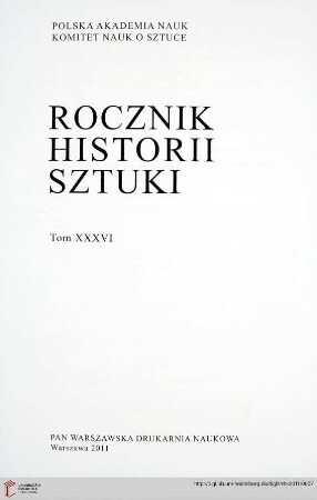 36: Rocznik Historii Sztuki