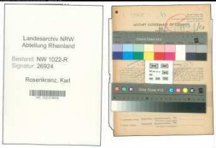 Entnazifizierung Karl Rosenkranz , geb. 25.12.1905 (Gastwirt)