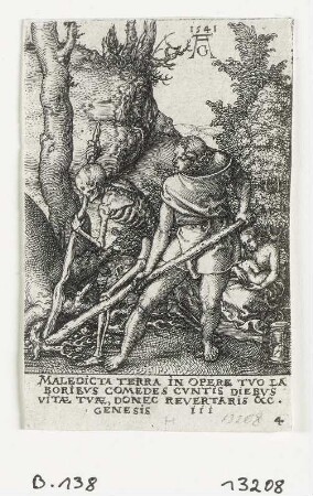 Adam bei der Feldarbeit, Blatt 4 der Folge "Macht des Todes"