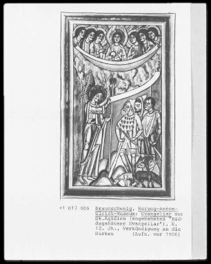 Evangeliar aus Sankt Ägidien (sog. Riddagshäuser Evangeliar): Verkündigung an die Hirten
