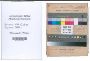 Entnazifizierung Walter Wassmuth , geb. 24.06.1920 (Bahnbeamter)